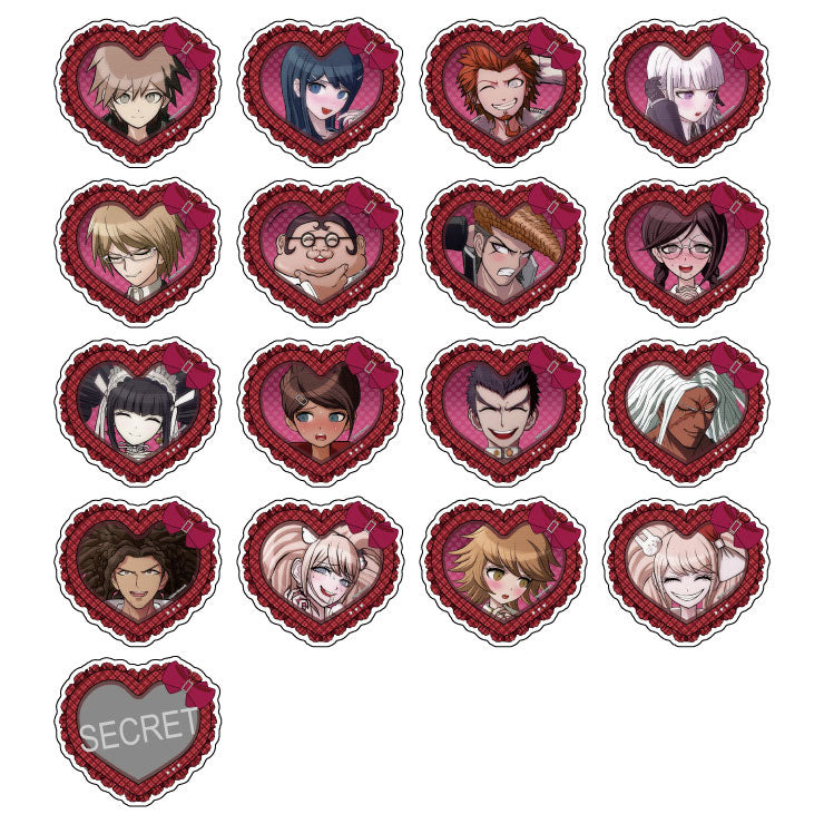 Danganronpa 1 ✦ Heart-shaped Acrylic Badge Vol.1 Random 1 Tin Badge - 1 out of 17 Types