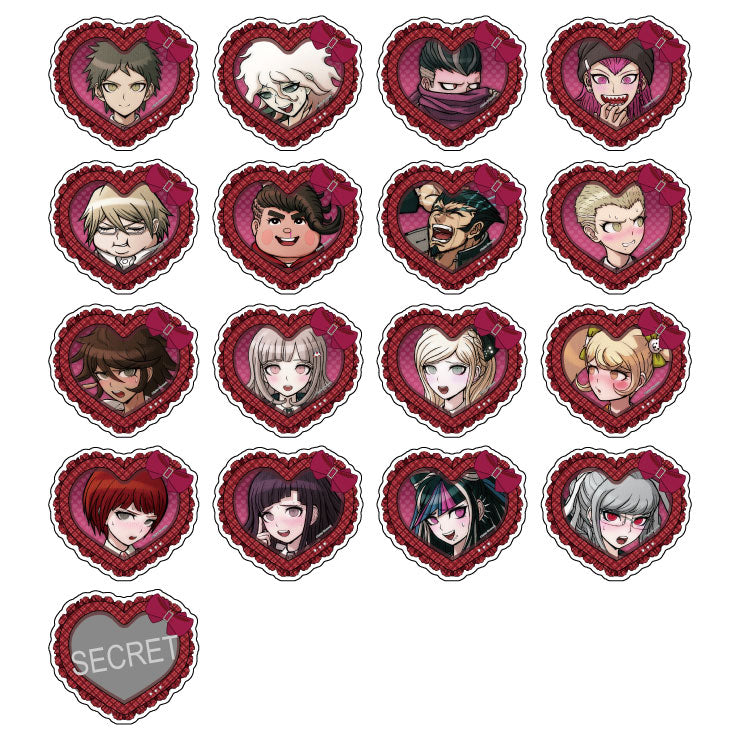Danganronpa 2 ✦ Heart-shaped Acrylic Badge Vol.2 Random 1 Tin Badge - 1 out of 17 Types