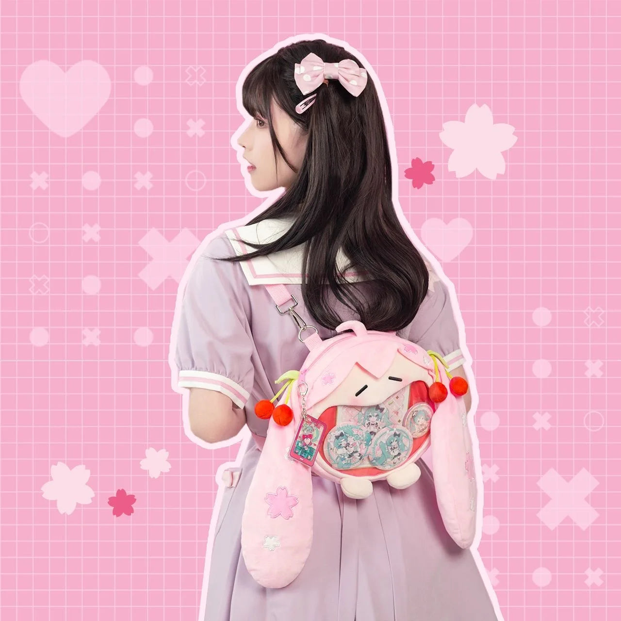 Hatsune Miku ✦ Sakura Miku Small UWA Plush Ita Backpack